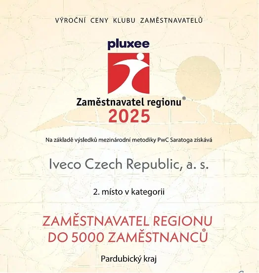 Zaměstnavatel<br> regionu 2025
